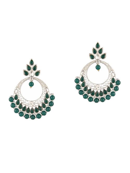 green metal chandballi earring - 18057402 - Very Small Image - 1