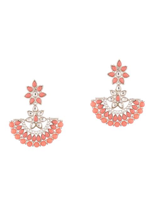 orange metal drop earring - 18057412 - Very Small Image - 1