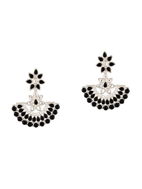 black metal drop earring - 18057413 - Very Small Image - 1