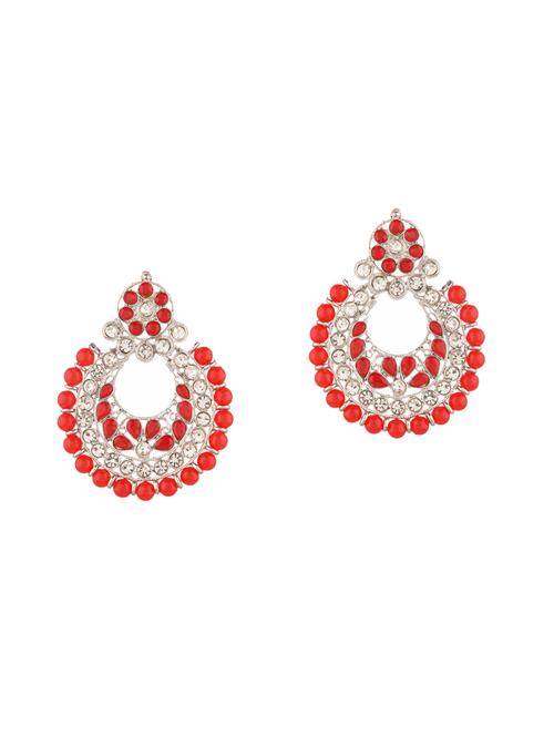 red metal chandballi earring - 18057424 - Very Small Image - 1