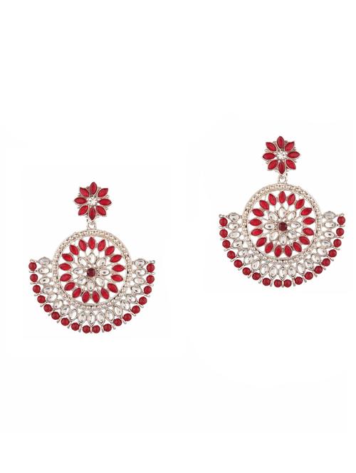 red metal drop earring - 18057440 - Very Small Image - 1