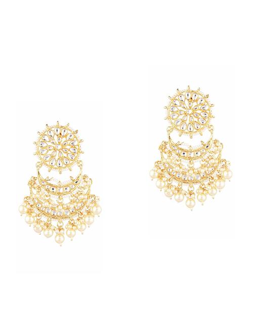 white metal chandballi earring - 18057529 - Very Small Image - 1