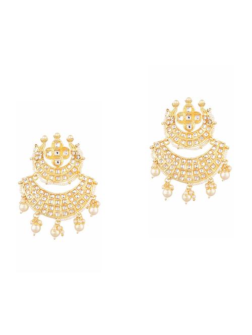 white metal drop earring - 18057531 - Very Small Image - 1