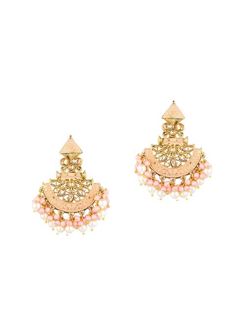 antique crystal dangle earrings set, pink - 18057647 - Very Small Image - 1