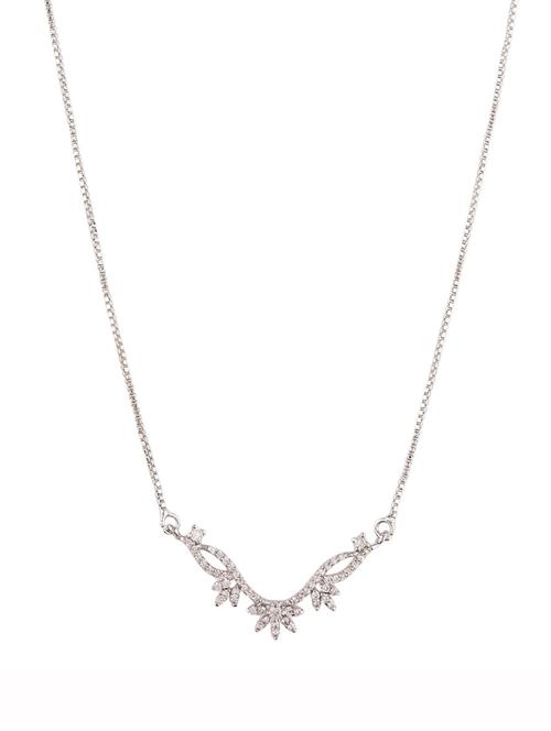 cubic zirconia cz pendant chain necklace - 18057718 - Very Small Image - 1