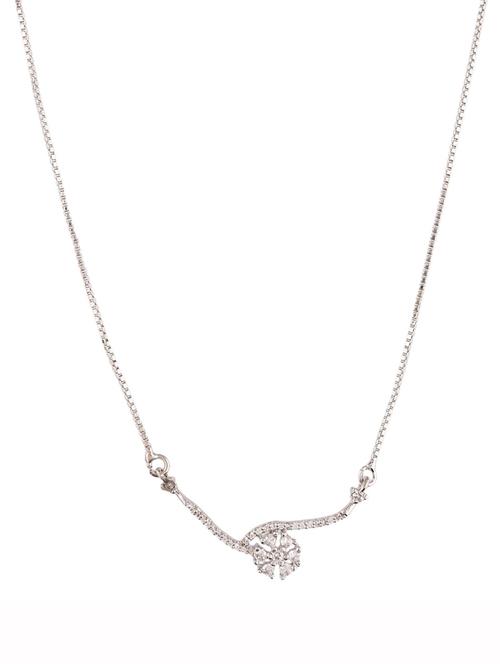 cubic zirconia cz pendant chain necklace - 18057720 - Very Small Image - 1