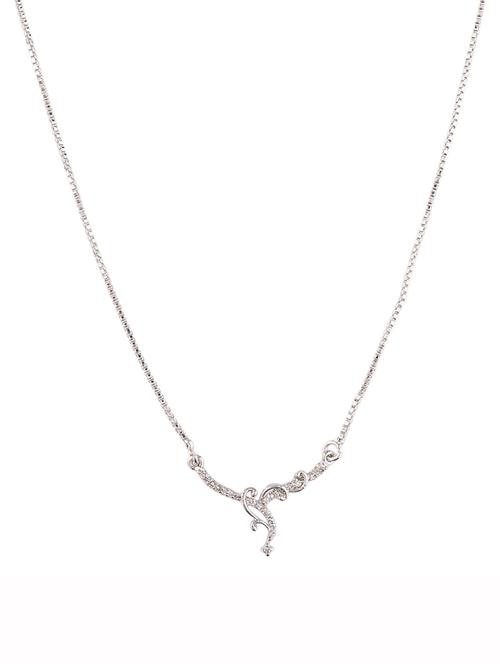 cubic zirconia cz pendant chain necklace - 18057724 - Very Small Image - 1