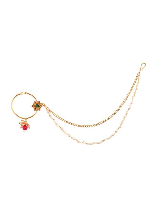 red metal naath nose pin - 18057973 - Very Small Image - 1