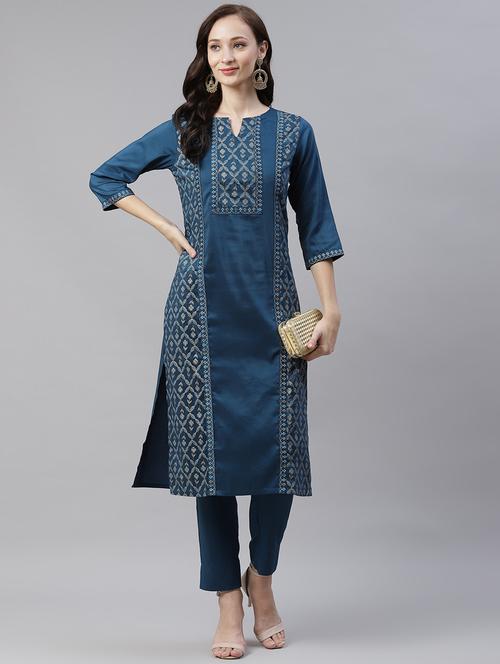women's straight kurta - 18058025 - Very Small Image - 1