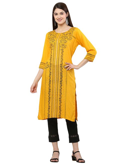 printed kurta pant set - 18058130 - Very Small Image - 1