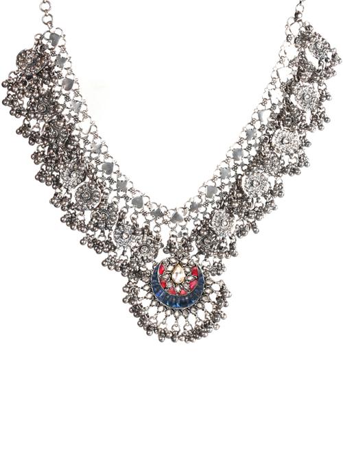 silver statement necklace - 18058471 - Very Small Image - 1