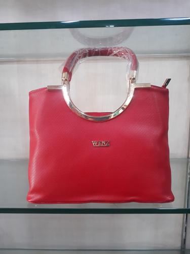 leatherette (pu) red hand bag - 18058493 - Very Small Image - 1