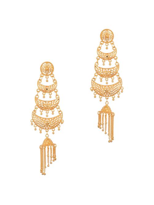 gold metal chandellier earring - 18058552 - Very Small Image - 1