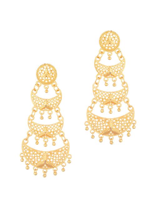 gold metal chandellier earring - 18058564 - Very Small Image - 1