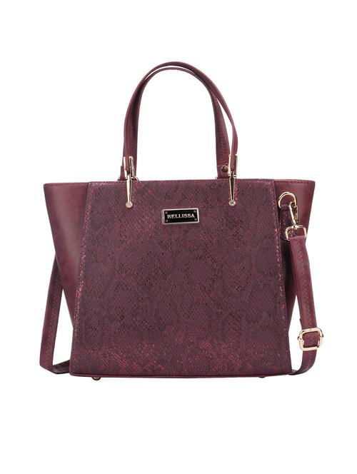 maroon leatherette (pu) handbag - 18059066 - Very Small Image - 1