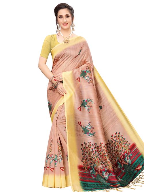 conversational printed saree - 18059244 - Very Small Image - 1