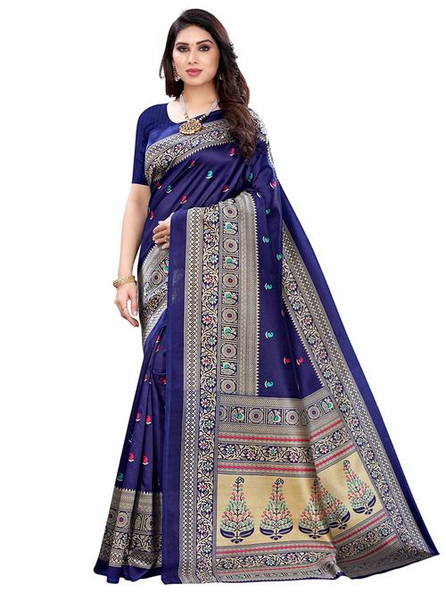 paisley printed saree with blouse - 18059394 - Very Small Image - 1