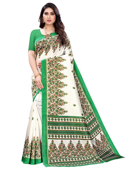 floral printed saree - 18059398 - Very Small Image - 1