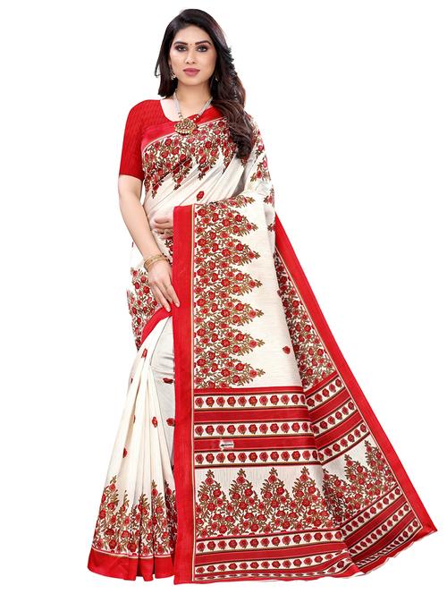 floral printed saree - 18059399 - Very Small Image - 1