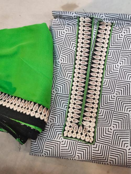 chanderi suit with chiffon dupatta - 18059477 - Very Small Image - 1