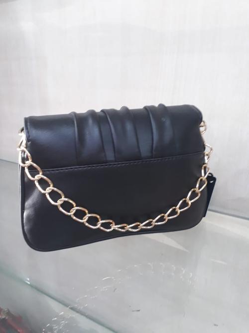 leatherette (pu) black hand bag - 18061195 - Very Small Image - 1