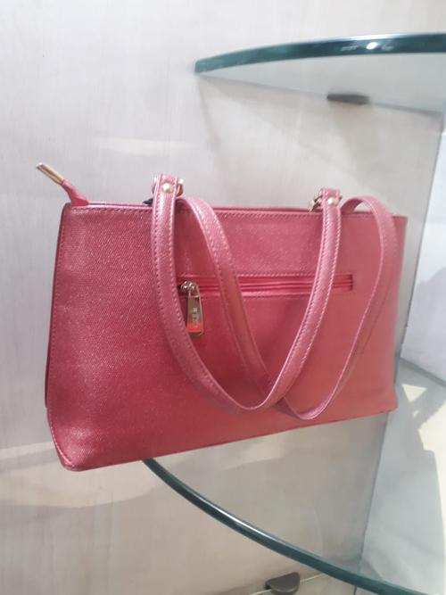 leatherette (pu) pink hand bag - 18061231 - Very Small Image - 1