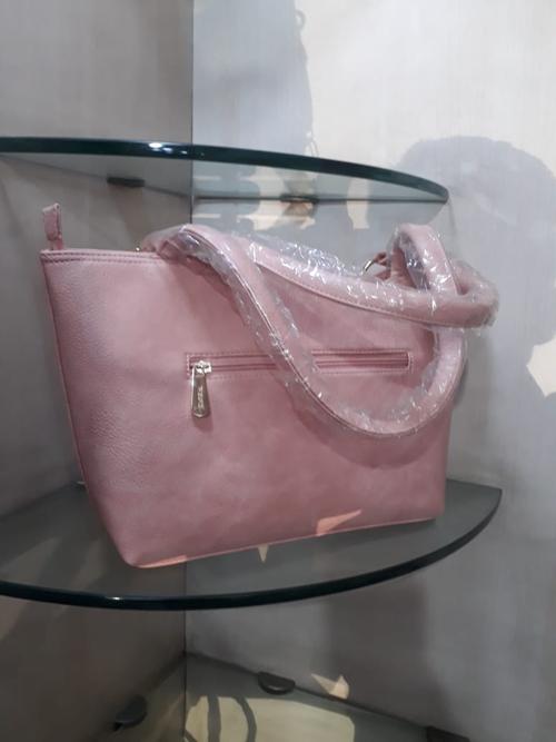 leatherette (pu) pink hand bag - 18061232 - Very Small Image - 1