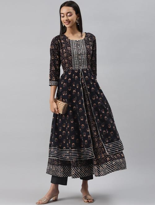 floral kurta pant set - 18061716 - Very Small Image - 1