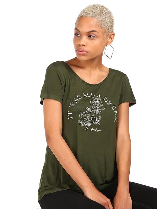 round neck printed tee - 18063887 - Very Small Image - 1