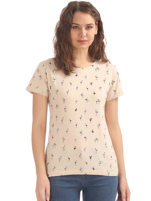 round neck printed tee - 18063911 - Very Small Image - 1
