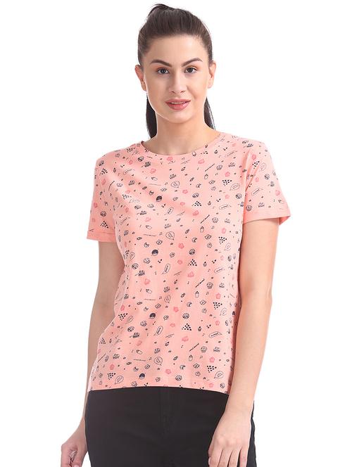 beige cotton regular tshirt - 18063951 - Very Small Image - 1