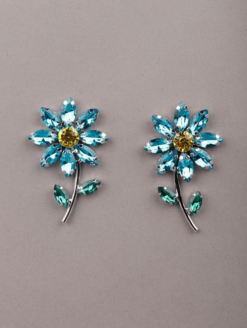 adorable blossom blue earrings - 18065568 - Very Small Image - 1