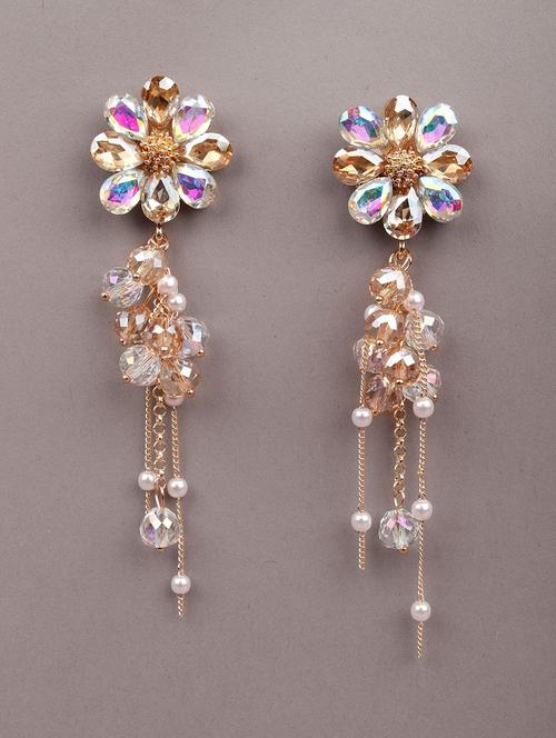 gold metal studs earring - 18065570 - Very Small Image - 1