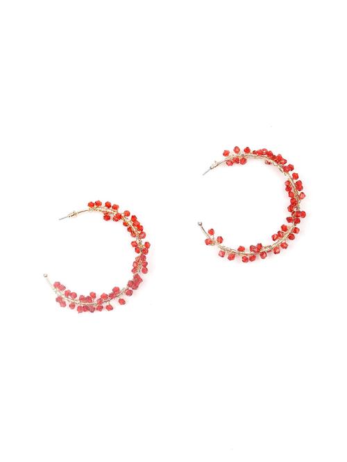 red metal hoop earring - 18065583 - Very Small Image - 1