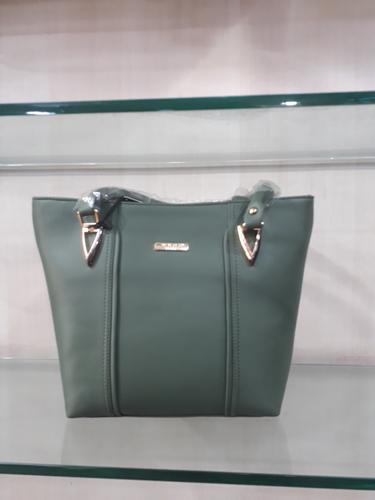 leatherette (pu) green hand bag - 18065688 - Very Small Image - 1