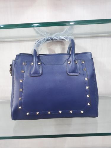 leatherette (pu) blue hand bag - 18065703 - Very Small Image - 1