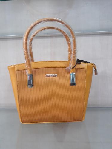 leatherette (pu) yellow hand bag - 18065706 - Very Small Image - 1