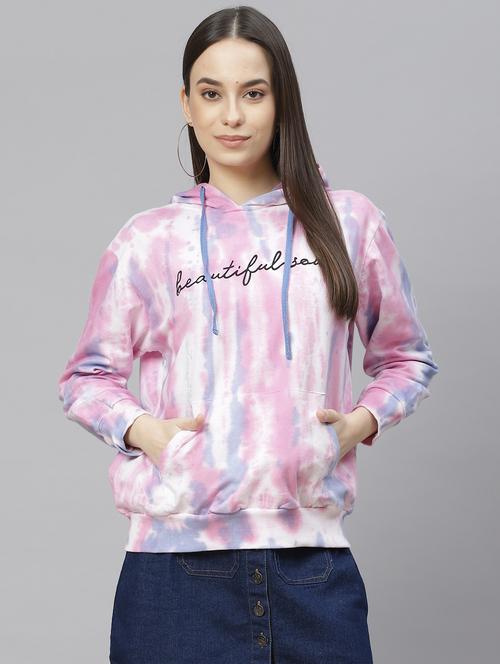 hooded neck tie & dye sweatshirt - 18066478 - Very Small Image - 1