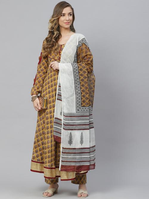 yellow rayon suit set - 18066515 - Very Small Image - 1