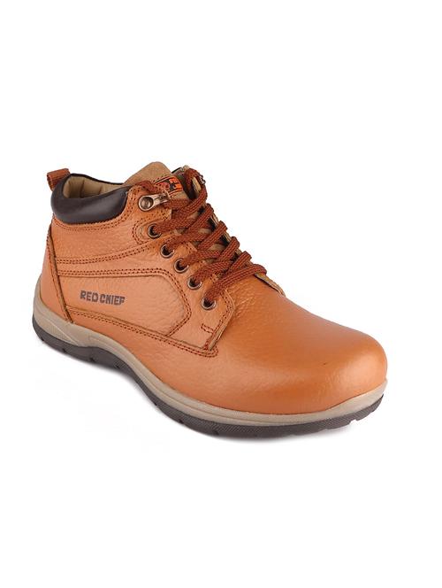 tan leather lace up boots - 18066733 - Very Small Image - 1
