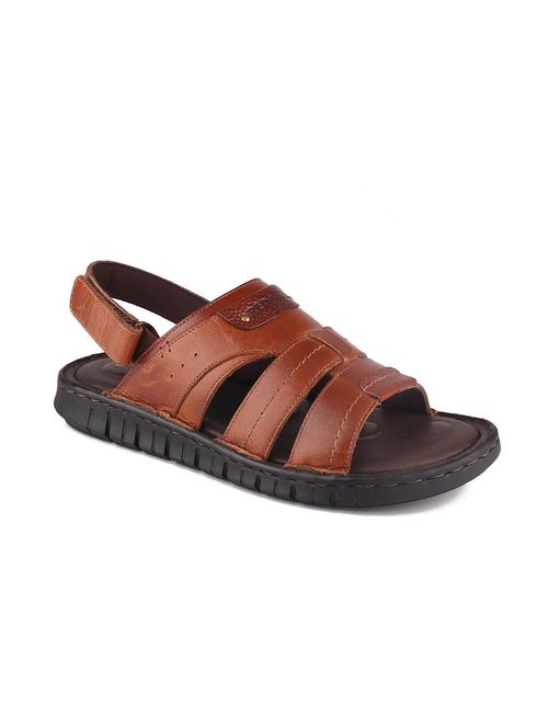 tan leather back strap sandals - 18066745 - Very Small Image - 1