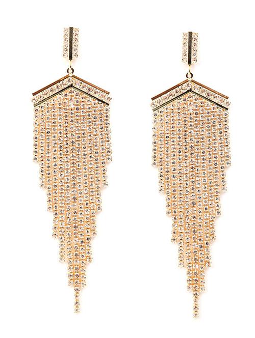 gold metal drop earring - 18066965 - Very Small Image - 1