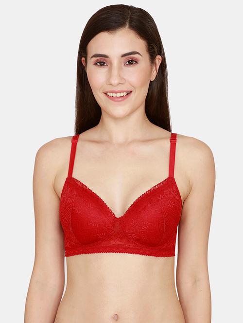 red solid regular bra - 18067127 - Very Small Image - 1