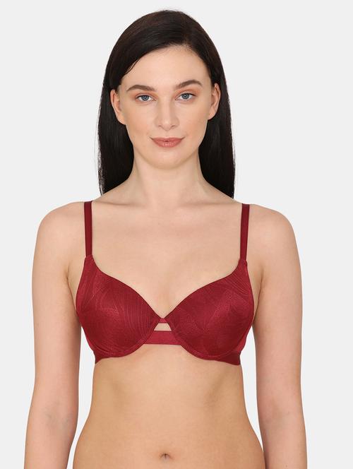 maroon solid push up bra - 18067169 - Very Small Image - 1