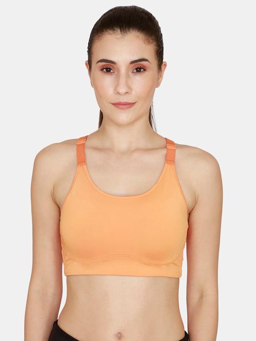 orange solid sports bra - 18067203 - Very Small Image - 1