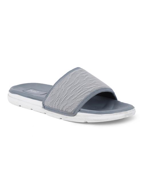 grey leather slip on slippers - 18067749 - Very Small Image - 1