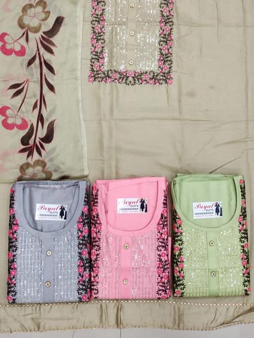 chanderi silk suits - 18067832 - Very Small Image - 1