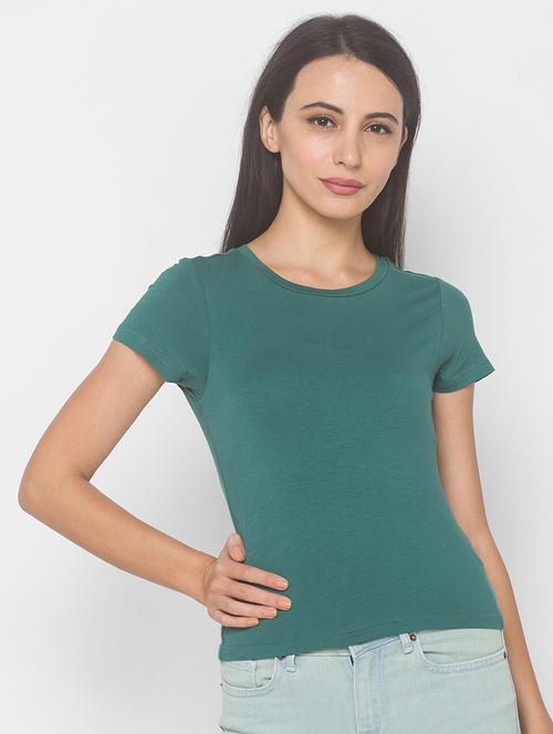 women's straight round neck top - 18068247 - Very Small Image - 1