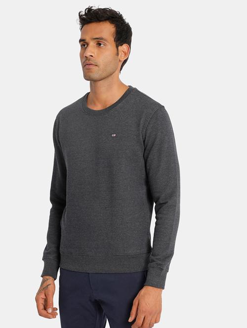charcoal grey solid sweatshirt - 18068331 - Very Small Image - 1
