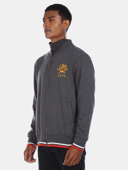 black cotton sweatshirt - 18068418 - Very Small Image - 1